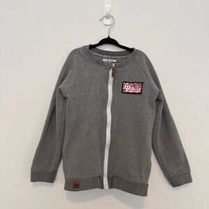 LP Apparel Gray Kids Zip-Up Sweatshirt 7-8